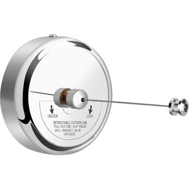 Retractable Clothesline 9.0 Feets, 304 Stainless Steel Clothes Line Dryer with Heavy Duty Adjustable Stainless Steel Rope String for Hanging Drying Bathroom, Laundry, Hotel, Indoor & Outdoor