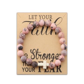 HOLLP Cross Prayer Bracelet Christian Belief Jewelry Cross Prayer Bracelet Jewelry With Card, Medium, Metal, stainless-steel