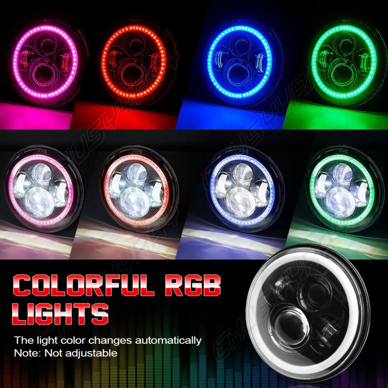 CHUSYYRAY DOT 7inch Motorcycle LED Headlight Hi/Lo Beam for Honda