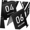 Mikinona 10pcs Acrylic Number Plate Table Cards Shape Markers Reusable