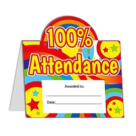 100% Attendance Mini Stand Up Certificates, Desktoppers