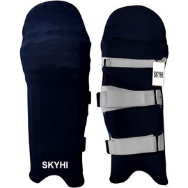 Skyhi Colored Cricket Batting Pads Covers - Leg Guards Clads - Leg Guard Skin (Navy Blue)