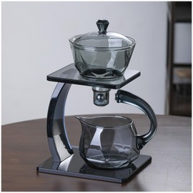 Semi Automatic Tea Set, Lazy Kungfu Tea Set, Lazy Kung Fu Drip Teapot, Magnetic Tea Pot With Magnetic Ball, Heat Resistant Gongfu Glass Teapot Set, Gift For Fathers Day, Thanksgiving Birthdays