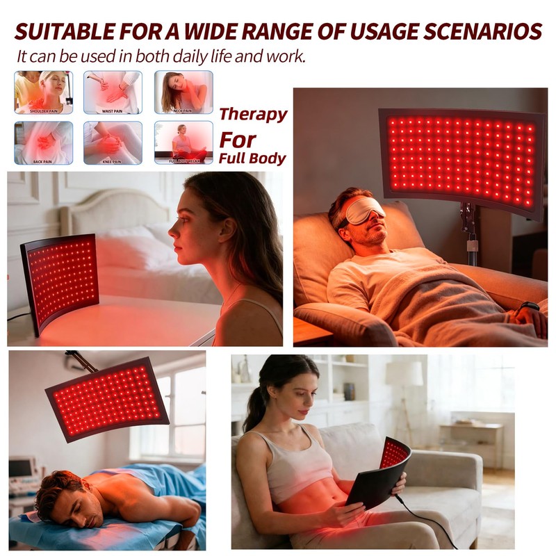 Red Light Therapy for Body, FSA 17x9" Curved Infrared Light
