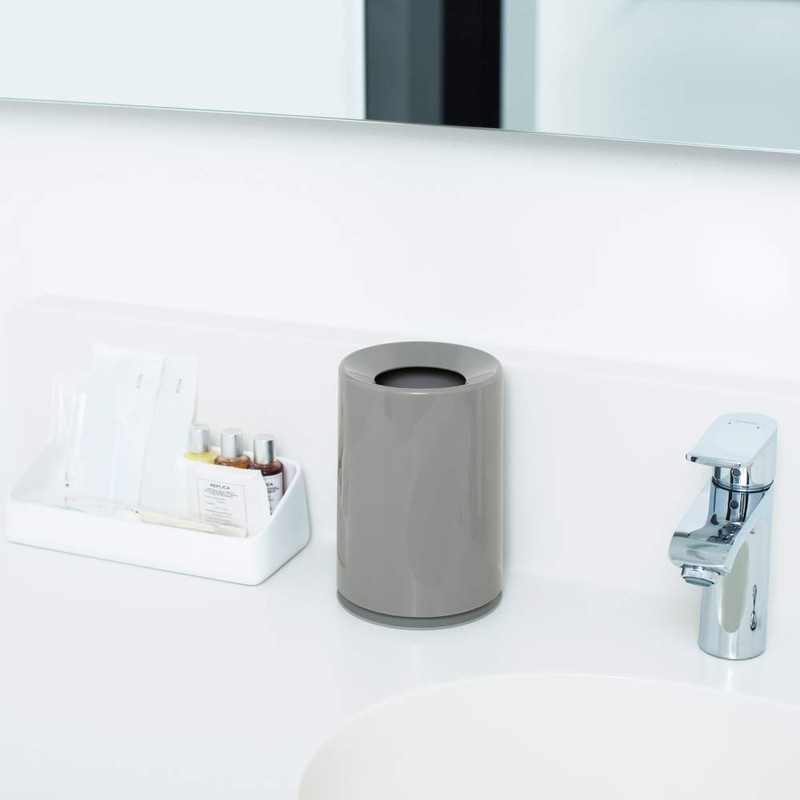 Ideaco TUBELOR Mini Designer Round Countertop Trash Can, Conceals any