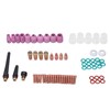 68Pcs TIG Welding Accessory Set Glass Cup Connector Electrode Coil