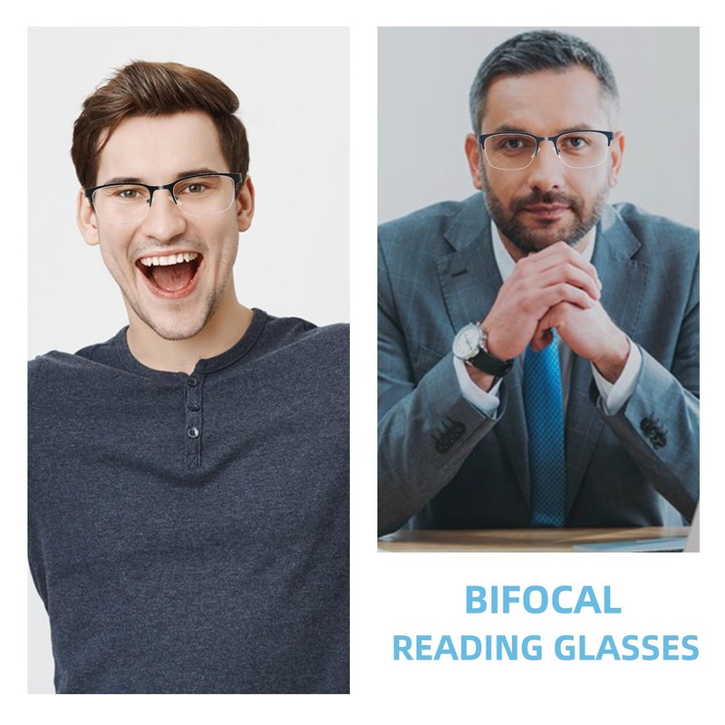 Caeyer 3 Pack Bifocal Reading Glasses Men Blue Light Blocking