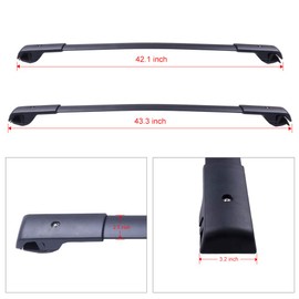 Scitoo Roof Rack Cross Bars Baggage Carrier for Subaru Forester 2014-2022,for Subaru Impreza 2014-2019 Black 2 Pcs Roof Top Rack Luggage Carrier