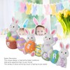 Easter Rabbit Decoration Multipurpose Vivid Cute Hand Painted Resin Rabbit