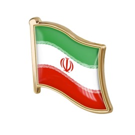 vmcoatdu Iran Flag Pin Badge International Travel Brooch Metal Alloy Souvenir Pin for Hat Clothes Backpack (Iran)