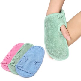 3 x Shower Gloves for Adults Kids Body Wash Massage Spa Towel for Adults Kids Body Back Exfoliating Washing Cleaning Random Color