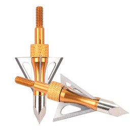 Zengli Shootsky 3 Blades Archery Broadheads 100 Grain Screw-in Arrowheads Arrow Tips Archery Broadhead Wrench Compatible with Crossbow and Compound Bow