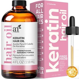 Rosemary Castor Oil Hair Growth Kit with Comfort Scalp Brush - Choose from Keratin Blend, Biotin Vitamin Formula, or Original Natural Blend - Strengthen, Nourish & Revitalize Hair:_Keratin