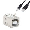 USB Female Type-B Port 4-Pin Right Angle PCB DIP Jack