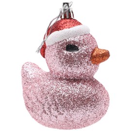 Christmas Concepts® 1 x 110mm (4.3") Glittery Festive Duck Bauble - Christmas Tree Decorations (Baby Pink)
