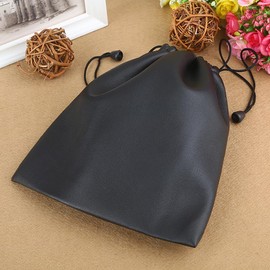 2 Pcs Headphone Carrying Bags Portable Travel Headset Bags Black Headphones Pouches Headset Storage Pouches with Drawstring