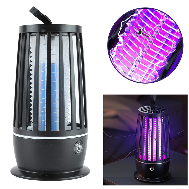 Electric Fly Killing Light PP USB Rechargeable Silent Fly Trap