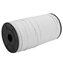 Elastic Band Accessory 100Yard Clothing Accessories Rubber for Band Knitted High Elastic 8Mm Decoration Decorative Attire Accessories Elastic Bands (White)