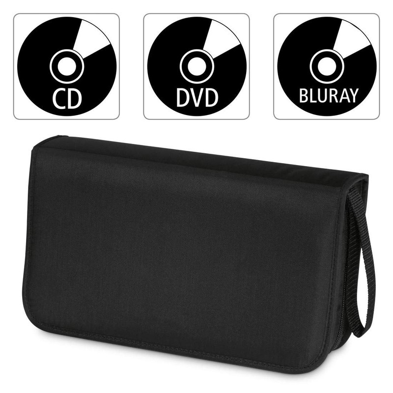 Hama CD wallet for storing 80 CDs/DVDs/Blu-rays, black,00033832