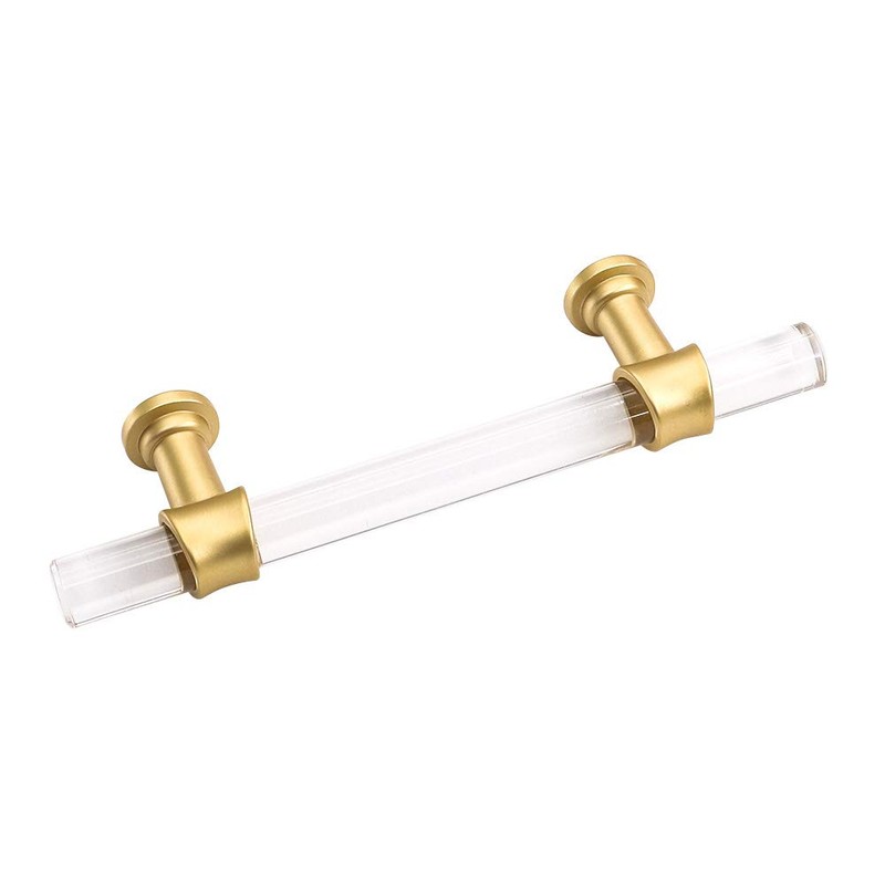 Peaha 10 Pack 3 Inch Acrylic Cabinet Pulls Gold Drawer