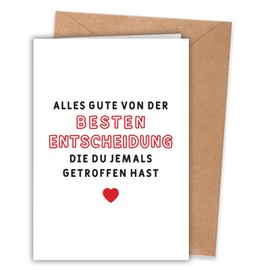 WenmthG Birthday Card Man Woman (Folding Card, Including Envelope), Greeting Card with Unique Design, Funny Gifts for Lover, Husband, Wife, Boyfriend, Girlfriend