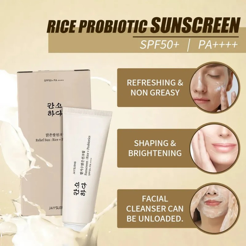 Bloqueador Facial Jaysuing Arroz Probióticos Spf50