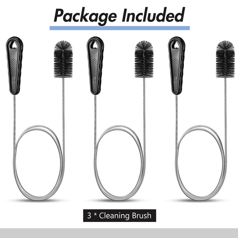 Gulfmew 3 Pcs Condensate Trap Flexible Drain Brush, 48 Inch