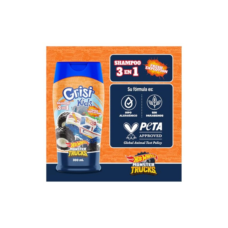 Grisi Kids Shampoo 3 En 1 T.Color Hotwheels 300ML