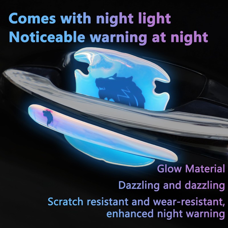 8 PCS Car Door Handle Scratch Protectors,Car Door Protector Edge