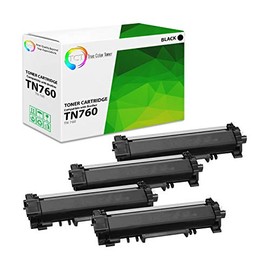 TCT Premium Compatible Toner Cartridge Replacement for Brother TN-760 TN760 Black High Yield Works with Brother HL-L2350DW L2370DW, DCP-L2550DW, MFC-L2710DW L2730DW Printers (3,000 Pages) - 4 Pack