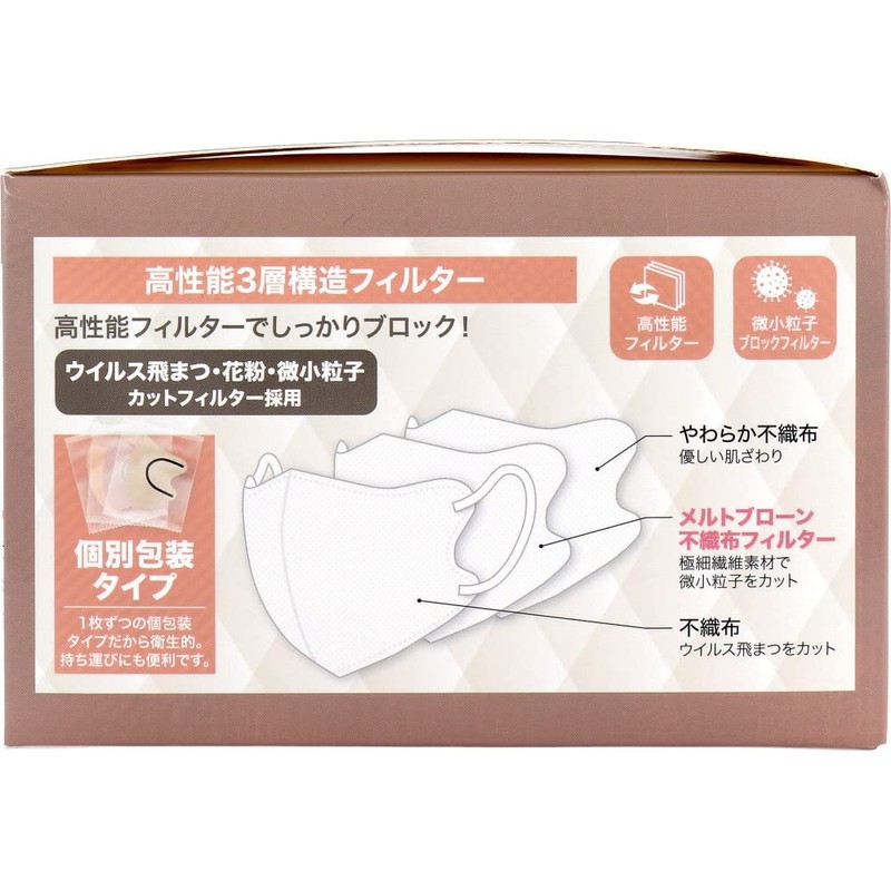 Global Japan STYLE-ON Nuance Bi-Color Fit Mask, 30 Pieces, 3