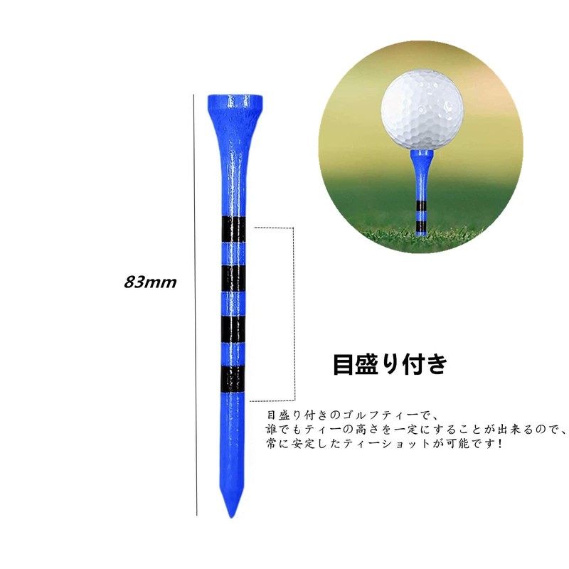 YFFSFDC Golf Tees 3.3 inches (83 mm) Height Adjustable Long