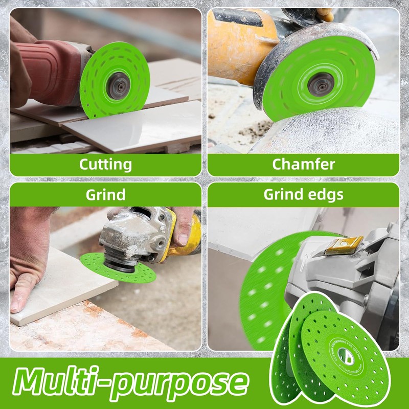 4PCS 4-1/2 Inch Diamond Saw Blades - Ceramic, Glass, Rock