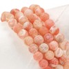 Orange Weathered Agate Gemstone 8mm Round Beads Stretch Bracelet 7