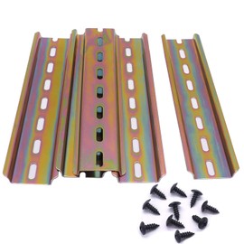 Taiss 5 x 15 cm DIN rail high-quality colour steel, DIN rail for distribution cabinet, control cabinet, 35 mm wide, 7.5 mm high, 150 mm long, 150 mm / 6 inch -G
