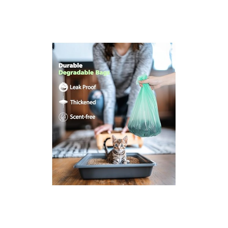 AYOTEE - 200 bolsas de basura pequeñas compostables, bolsas de