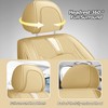 AUQDD Front Seat Covers 2 Pieces, Waterproof Nappa Leather Sideless