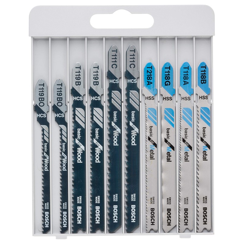 Bosch Professional 10-Piece Basic for Wood and Metal Jigsaw Blade