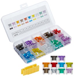 Mehdingna 100 Pcs Low Profile Mini Fuse Kit - Professional Blade Fuses Automotive for Car, Truck, RV, Boat with Fuse Puller (2A 3A 5A 7.5A 10A 15A 20A 25A 30A 35A)