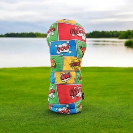 Alengolf Waterproof Golf Case for Driver Comic | Multicolor Comic | Neoprene | Waterproof | Protection Against Bumps and Scratches | Golf