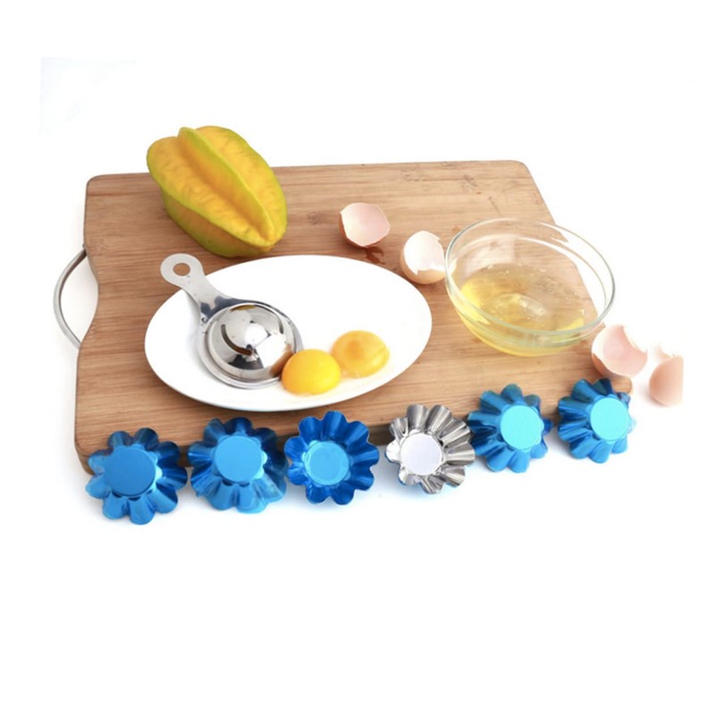 UTHCLO 12Pcs Stainless Steel Tart Pans Reusable Cupcake and Muffin