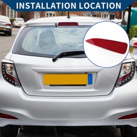 Hihaha No.5216352100 Bumper Reflector for Toyota Yaris 2012-2014 without Sport Bumper/Rear Right Bumper Reflector Side Marker/Durable ABS / 1 Pc Red