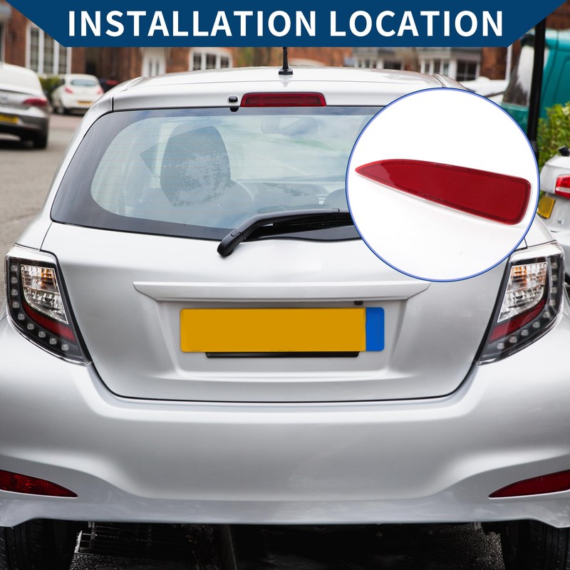 Hihaha No.5216352100 Bumper Reflector for Toyota Yaris 2012-2014 without Sport