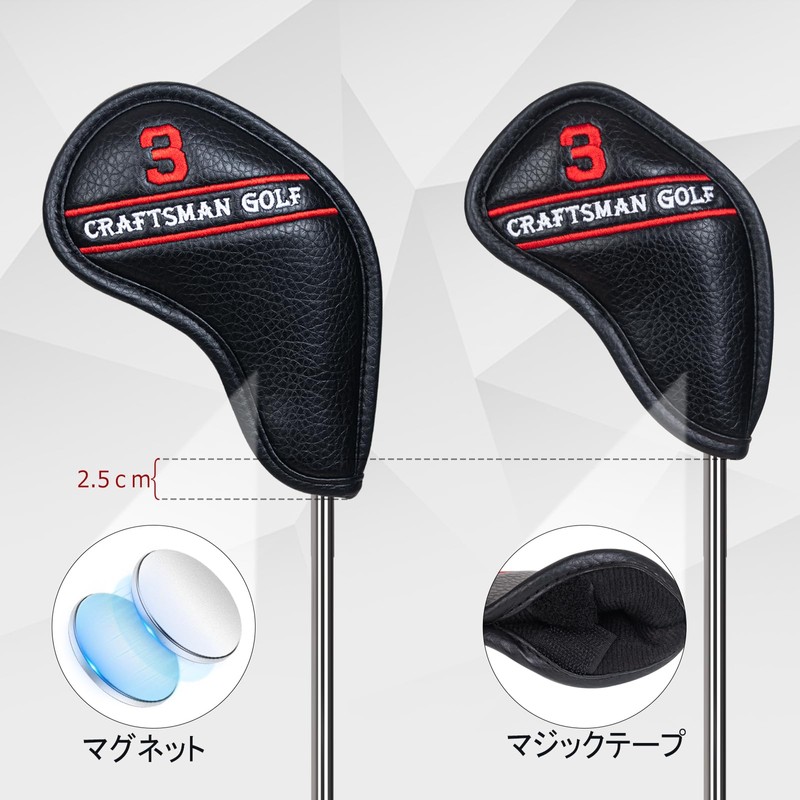 Golf Iron Covers Magnetic Wedge Cover Club Head Cover Set