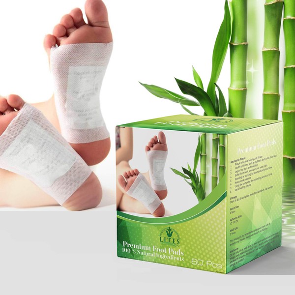 LITES Foot Pads - (60pcs) Premium Foot Pad, Relieve Stress | Organic & Natural Foot Pad | Sleep Better