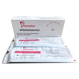 4000Pcs/Case USA Free Shipping Nail Beauty Salon Supplies Self Sealing Sterile Pouch Sterilization Pouchcolor: White, NET WT: 90*250mm