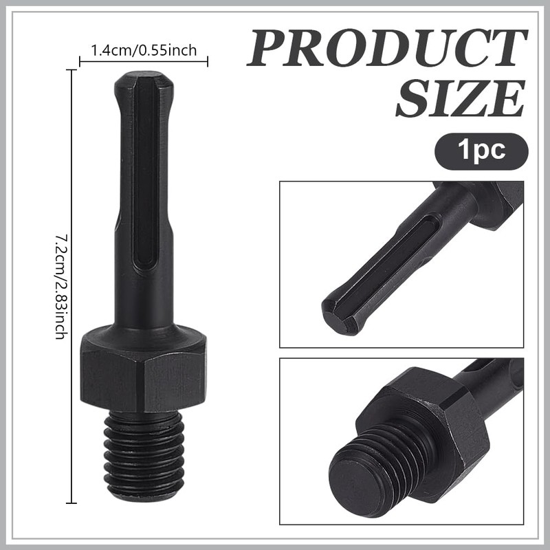 AHANDMAKER Core Drill Adapter M14 Thread Male Thread to SDS