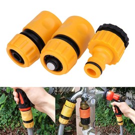 POWERTOOL Garden Irrigation Hose Connectors Kits, 3pcs Garden Hose Connector with Tap Connectors & Hose End Connectors & Stop Connectors