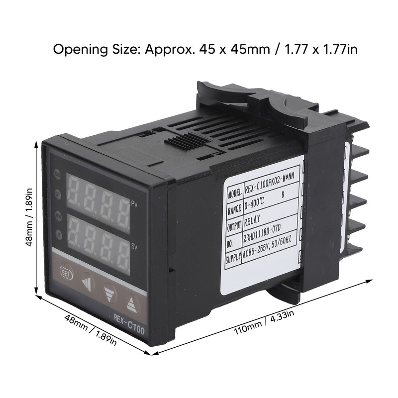 Temperature Controller PID Intelligent Digital Control Instrument K Type Input