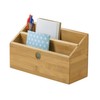 Lipper International 808 Bamboo Wood 2-Slot Office Supply Desk Organizer,